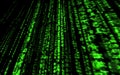 Computer code falling matrix style. Royalty Free Stock Photo