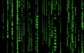 Computer code falling matrix style. Royalty Free Stock Photo