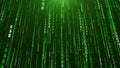 Digital binary data, streaming code background. Matrix background. Programming. Coding. Hacker concept. Cyberspace with Royalty Free Stock Photo
