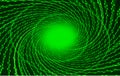 Digital binary data tunnel and binary code streaming on the black background Royalty Free Stock Photo