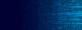 Digital binary rain effect in blue tones. Abstract matrix code flow Royalty Free Stock Photo