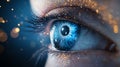 Digital biometric security screening of the human eye or iris in the future Royalty Free Stock Photo