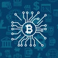 Digital bitcoin electronic cryptocurrency