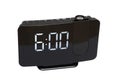 Digital black radio alarm clock Royalty Free Stock Photo