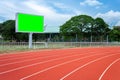 Digital blank scoreboard at football stadium Royalty Free Stock Photo