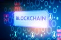 Digital blockchain background
