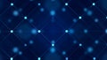 Digital blockchain concept. Data storage in separate cells. Abstract background with dots and connection lines. 3D Royalty Free Stock Photo