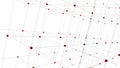 Digital blockchain concept. Data storage in separate cells. Abstract background with dots and connection lines. 3D Royalty Free Stock Photo