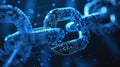 Digital Blockchain Links in Cyberspace Royalty Free Stock Photo