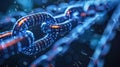 Digital Blockchain Links Representing Secure Data Exchange