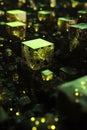 Digital blocks with particle system