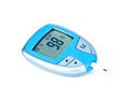 Digital blood glucose meter Royalty Free Stock Photo