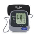 Digital Blood Pressure Monitor with Cuff. 3d Rendering Royalty Free Stock Photo