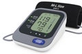 Digital Blood Pressure Monitor with Cuff. 3d Rendering Royalty Free Stock Photo