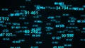 Digital blue background. Information code. Binary computer code. 3d rendering Royalty Free Stock Photo