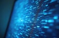 Digital blue blurred pattern. Abstract tech background, data flow, coding, information stream. Suitable for website, app, games, Royalty Free Stock Photo