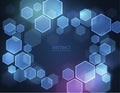 Digital blue geometric background design