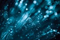 Digital blue light fiber optic for background. Royalty Free Stock Photo