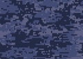 Digital blue military camouflage textured background Royalty Free Stock Photo