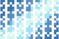 Blue mint square vertical pattern with abstract pixelated stripes. Digital texture concept