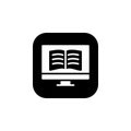 Digital book icon. Online Learning icon. Perfect for application, web, logo and presentation template. icon design solid rounded Royalty Free Stock Photo