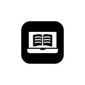 Digital book icon. Online Learning icon. Perfect for application, web, logo and presentation template. icon design solid rounded Royalty Free Stock Photo