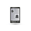 Digital book reader or tablet or smarthphone icon eps10 Royalty Free Stock Photo