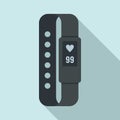 Digital bracelet icon, flat style