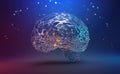 Digital brain, AI mind, trainable neural network Royalty Free Stock Photo