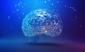 Digital brain, AI mind, trainable neural network Royalty Free Stock Photo