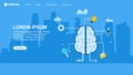 Digital brain and artificial thinking process concept Royalty Free Stock Photo