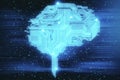 Digital brain background Royalty Free Stock Photo