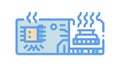 Digital Brain Circuit. AI and Cognitive Computing, vector design Generative AI Royalty Free Stock Photo