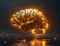 Digital Brain Circuit Concept Royalty Free Stock Photo
