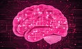 Digital Brain with Circuit Patterns Representing Artificial Intelligence and Technology Integration