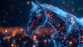 Digital Brain: Harnessing Big Data for Equine AI Neural Network. Concept Animal Welfare, Artificial Royalty Free Stock Photo