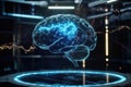 Digital Brain, A Holographic Representation of Cognitive Processes Royalty Free Stock Photo