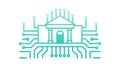 Digital Brain Interface, AI Neural Processing, vector design Generative AI Royalty Free Stock Photo
