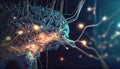 Digital brain machine - Artificial intelligence - generative AI, AI generated