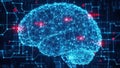 Digital brain network Royalty Free Stock Photo