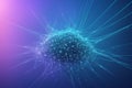 Digital Brain Network Visualization 191025 Royalty Free Stock Photo