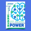 Digital Brain Power Promotional Banner Vector