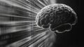 Digital brain processing information with artificial intelligence technology Royalty Free Stock Photo