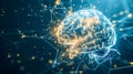 Digital brain surrounded by interconnected neural networks