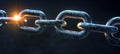 Digital Breakdown A Damaged Chain Illustrating Vulnerability in Cybersecurity and System Security Royalty Free Stock Photo