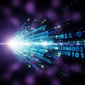 Digital burst of binary code Royalty Free Stock Photo