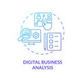 Digital business analysis blue gradient concept icon Royalty Free Stock Photo