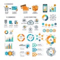 Digital Business & Cloud Computing Infographics Royalty Free Stock Photo