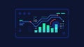 Digital Business Dashboard, Data Visualization, Performance Monitoring, vector design Generative AI Royalty Free Stock Photo
