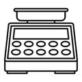 Digital button scales icon, outline style Royalty Free Stock Photo